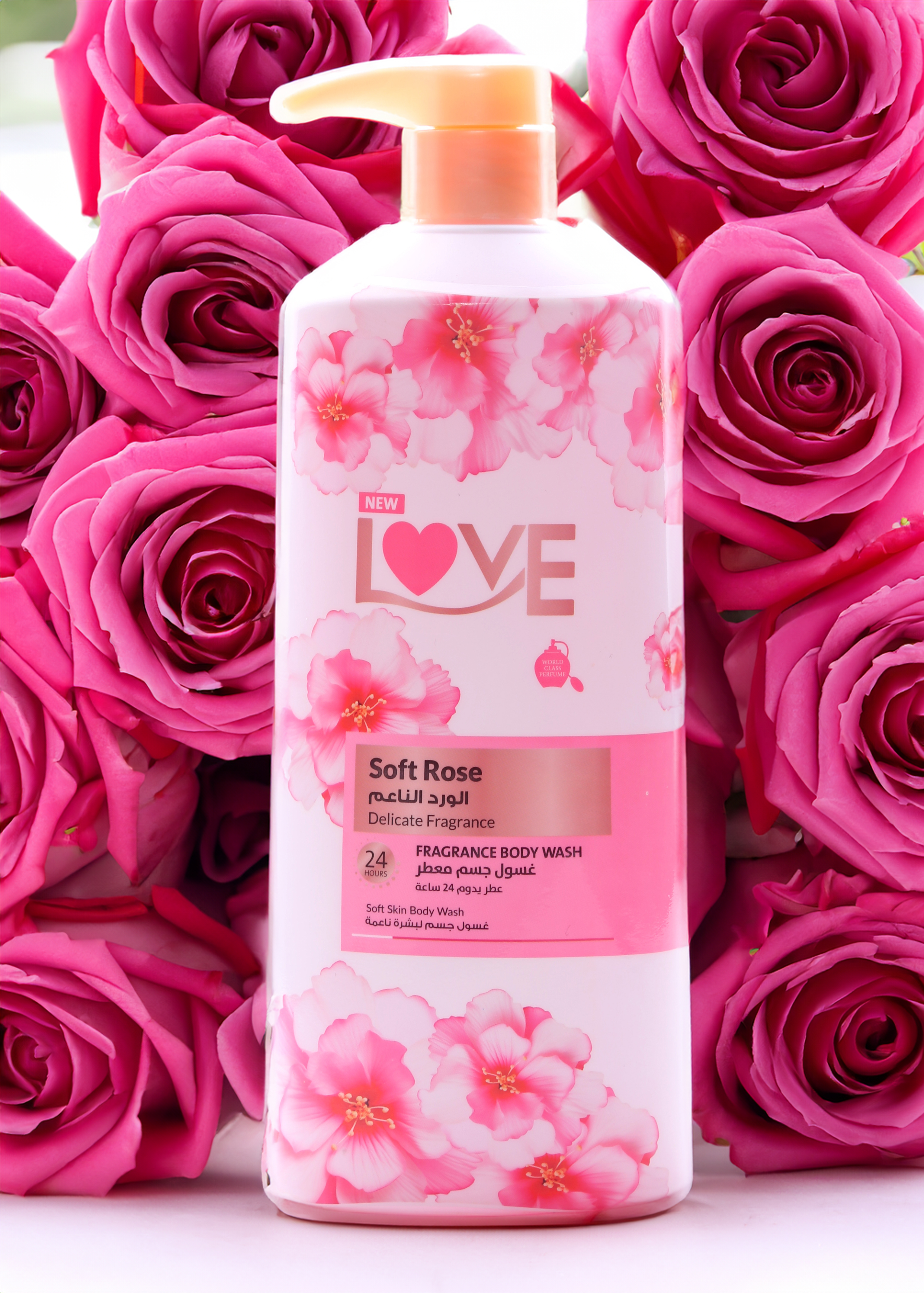 LOVE Soft Rose fragrance body wash